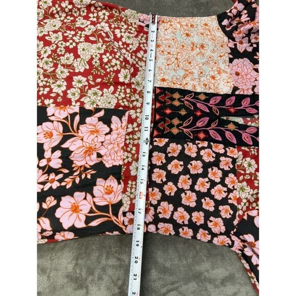 Johnny Was FLORA TIE BACK DRESS Patchwork Floral Multicolor Cotton sz M - Picture 11 of 16